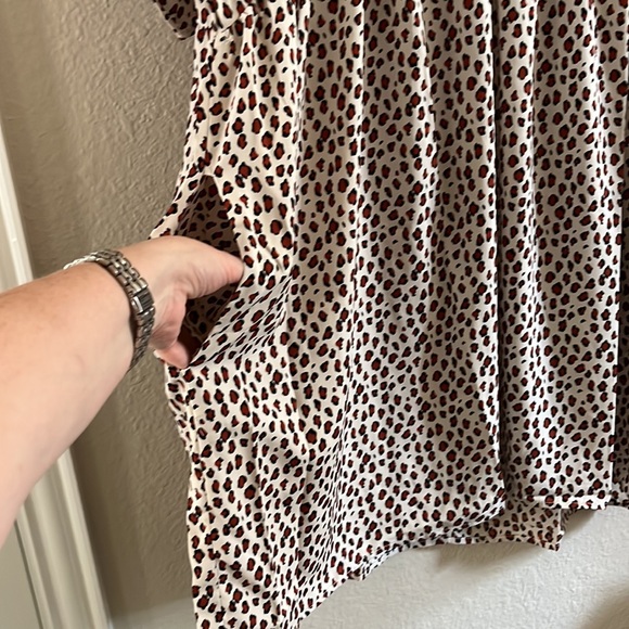 NWT MTS dress swing animal print mini short sleeve plus size v neck - Picture 5 of 7